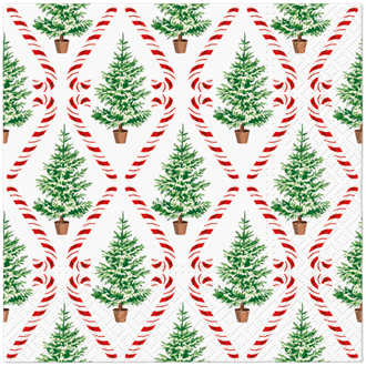 Candy Cane Forest luncheon napkins